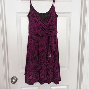 Elegant Pink and Black Women's Dress
